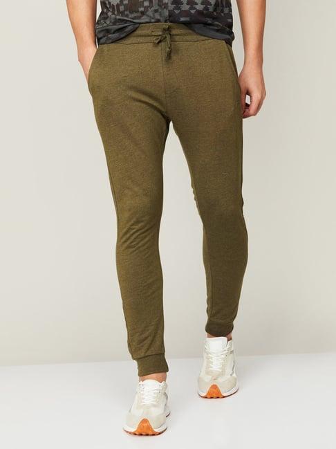 fame forever by lifestyle olive regular fit joggers