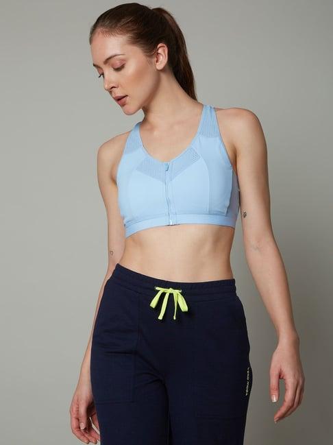 vero moda intimates blue self design sports bra