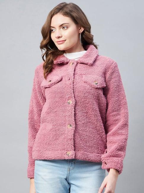 stylestone pink fleece winter jacket