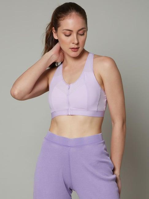 vero moda intimates purple self design sports bra