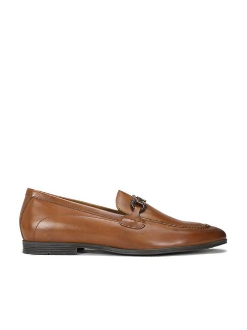 van heusen men's brown formal loafers