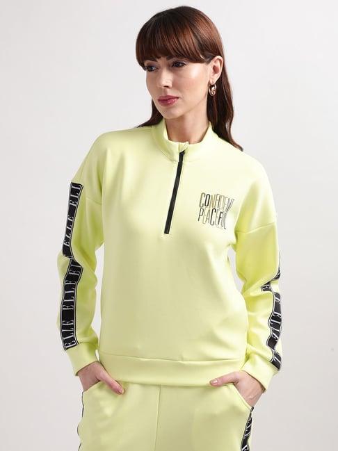 elle yellow graphic print sweatshirt