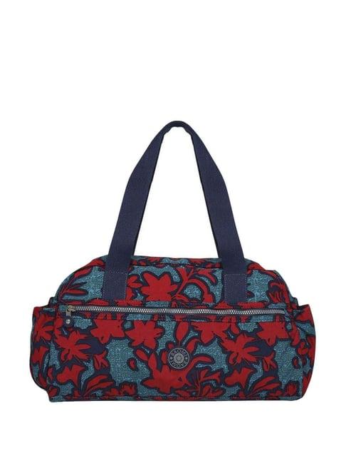 baomi blue & red printed medium shoulder bag