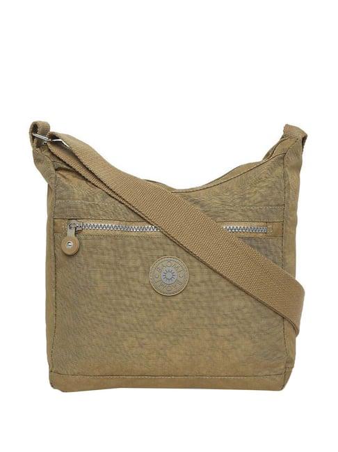 baomi beige solid medium cross body bag