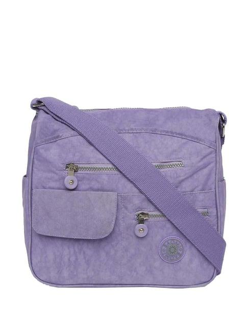 baomi purple solid medium cross body bag