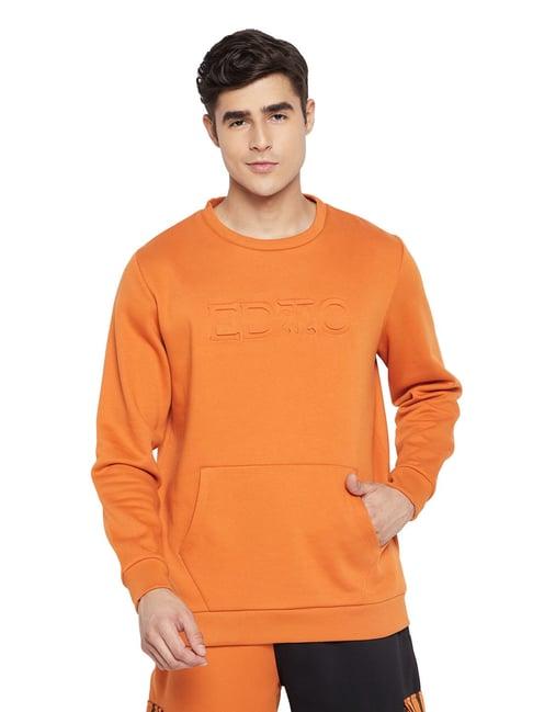 edrio orange regular fit sweatshirt