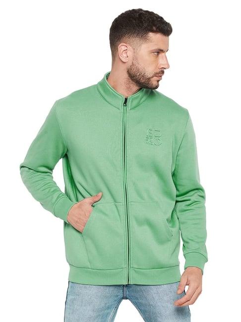 edrio light green regular fit sweatshirt