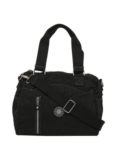 baomi black solid medium handbag