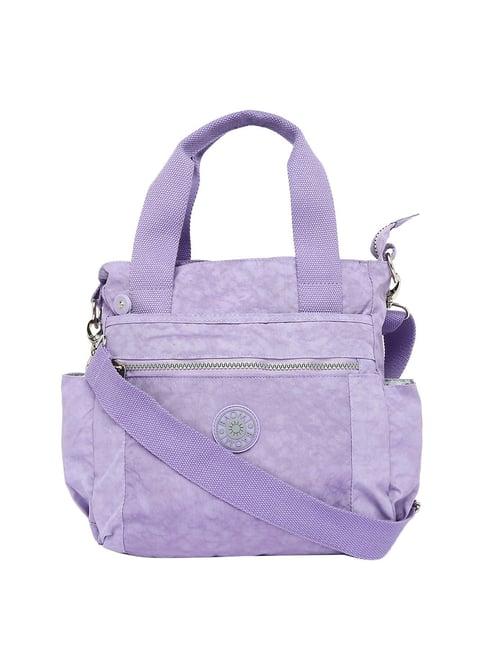 baomi purple solid medium handbag