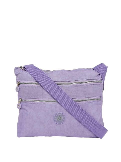 baomi purple solid medium cross body bag