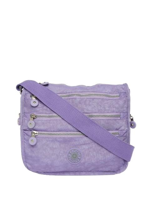 baomi purple solid medium cross body bag