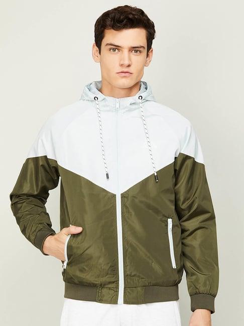 kappa multi regular fit colour block hooded jacket