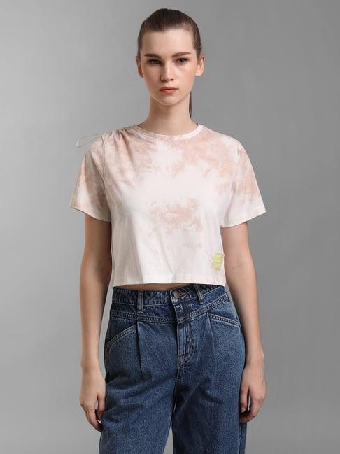 kz07 by kazo beige crop t-shirt