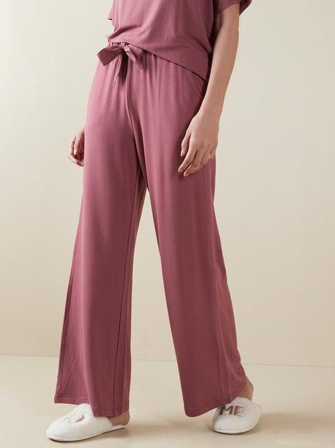 wunderlove by westside dark mauve flared pyjamas