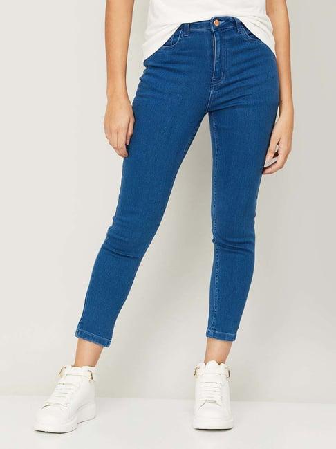 fame forever by lifestyle blue mid rise jeans