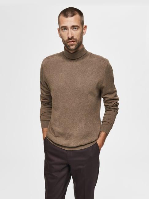 selected homme teak cotton regular fit pullover