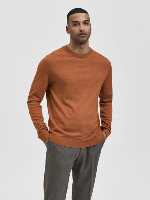 selected homme bombay brown regular fit sweatshirt