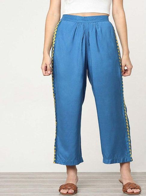 marigold lane blue printed palazzos