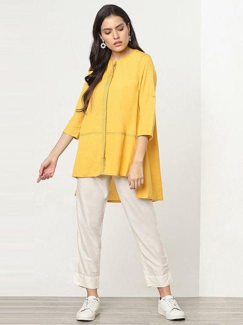 marigold lane yellow regular fit tunic