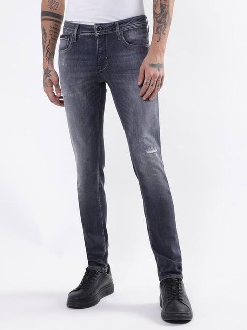 antony morato steel grey tapered fit jeans