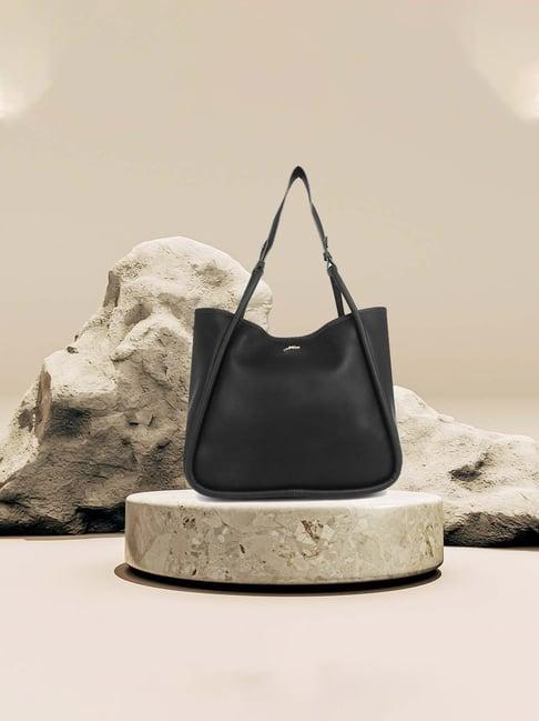 yelloe black large shoulder bag