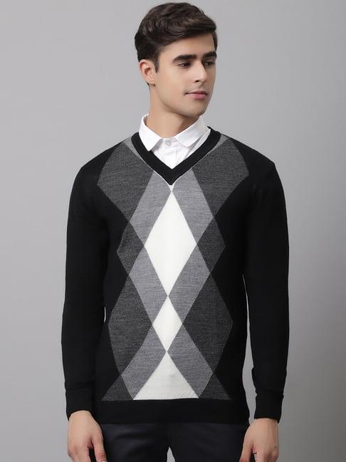 cantabil multicolor regular fit self design sweater