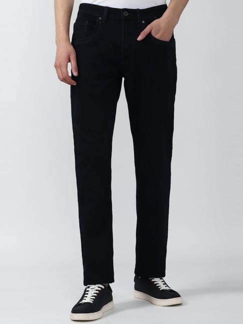 van heusen black cotton regular fit jeans