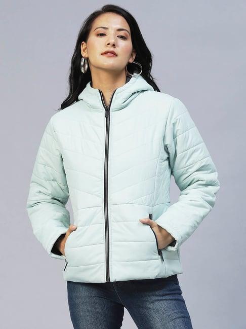 rigo mint green hooded puffer jacket