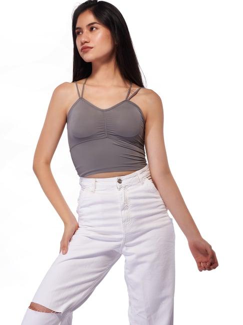 izf grey bralette top