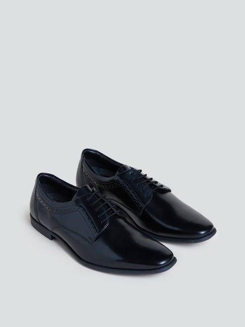 soleplay by westside black lace-up formal shoes