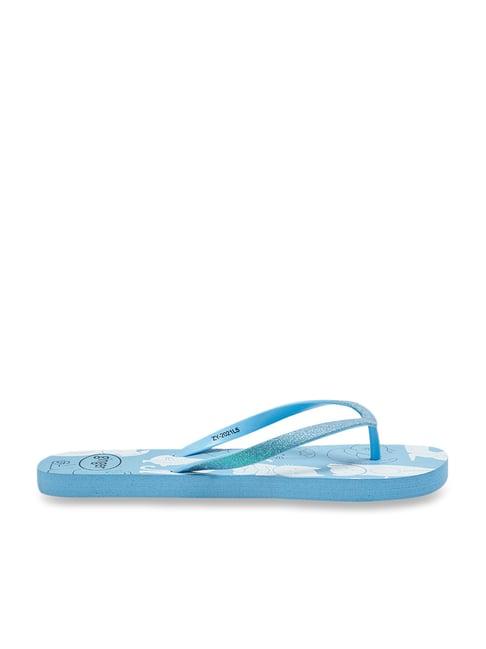 ginger by lifestyle women's blue flip flops