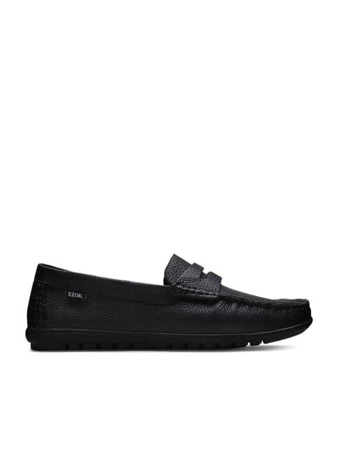 ezok men's black formal loafers