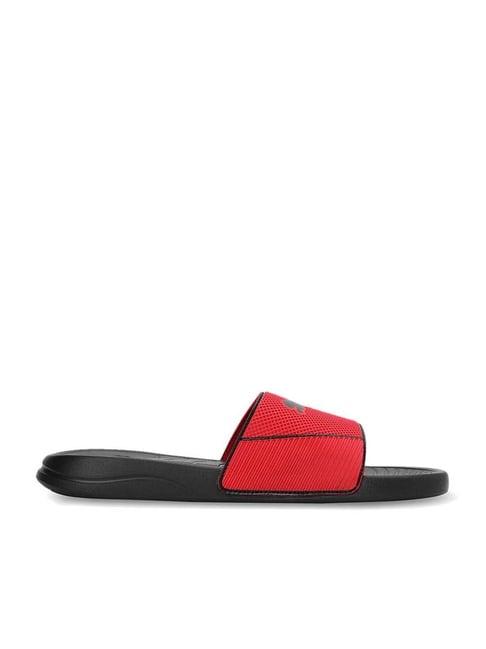 puma men's popcat 20 shower res red slides