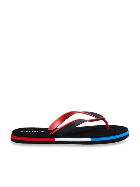 forca by lifestyle men's black flip flops