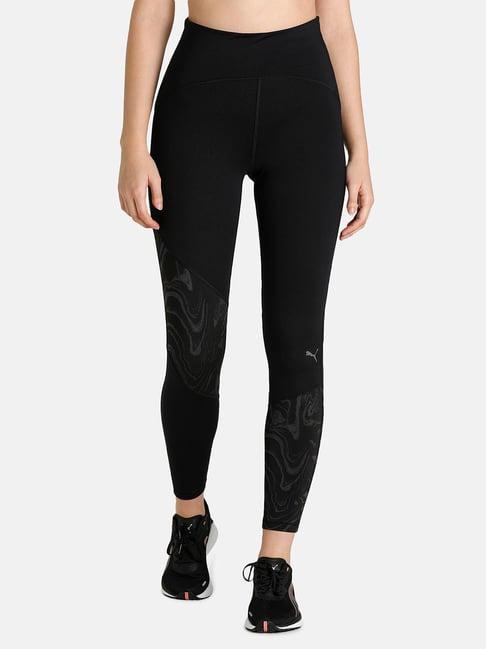 puma black slim fit performance running tights