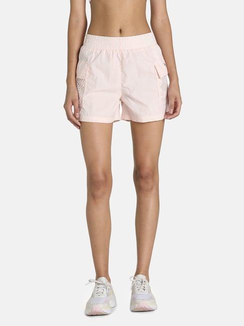 puma light pink regular fit shorts