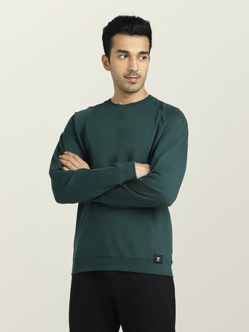 xyxx dark green regular fit sweatshirt