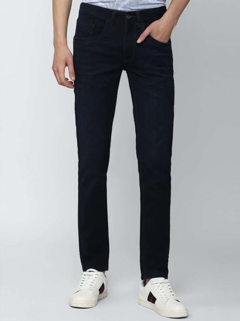 van heusen denim labs navy blue skinny fit jeans