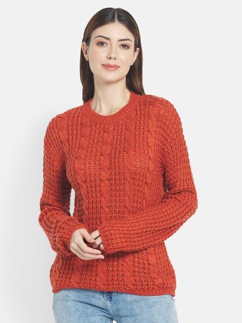 mettle orange knitted pullover