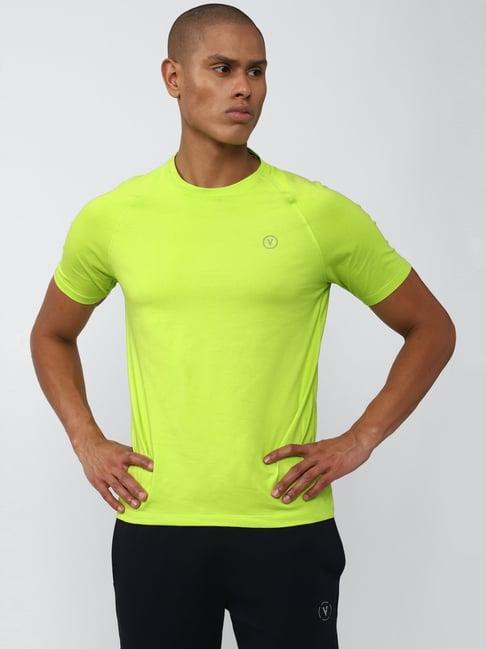 van heusen flex green slim fit t-shirts