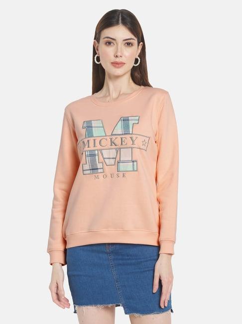 mettle peach printed sweatshirt