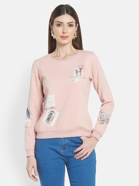 mettle pink printed sweatshirt