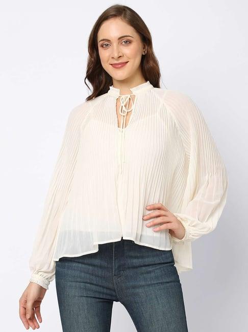 pepe jeans beige regular fit top