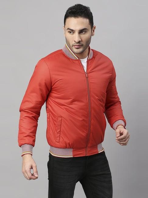 dennis lingo rust regular fit bomber jackets