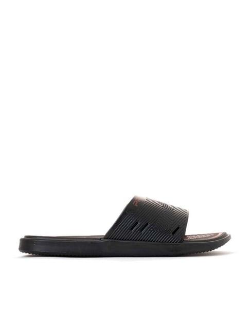 khadim men's black slides