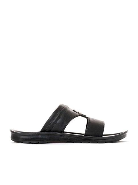 khadim men's black casual sandals