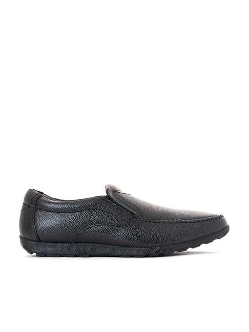 khadim men's black formal loafers