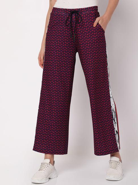 vero moda multicolor printed mid rise sweatpants