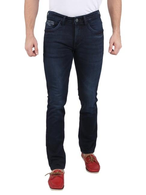 monte carlo dark blue narrow fit jeans