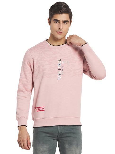 monte carlo pink smart fit printed sweatshirt